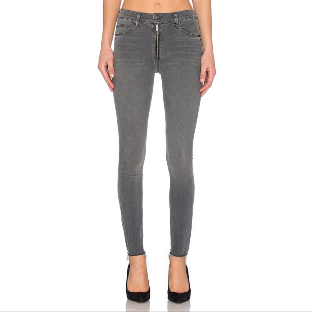 Mother Size 27 The Fly Stunner Fray Jeans in To The Moon and Back Gray Skinny